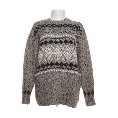 Mango Casual, Strickpullover, Größe: M, Grau/Mehrfarbig, Chevron #KfK