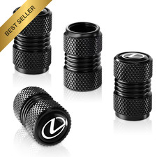 4 Pack Black Tire Valve Stem Caps For Lexus Rx Es Gs Ls Nx Gx Lx Rc O-ring Seal