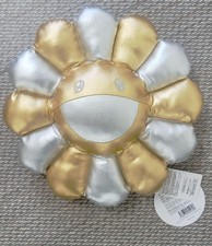 Takashi Murakami Kaikai Kiki Gold Silver Flower Cushion 30cm