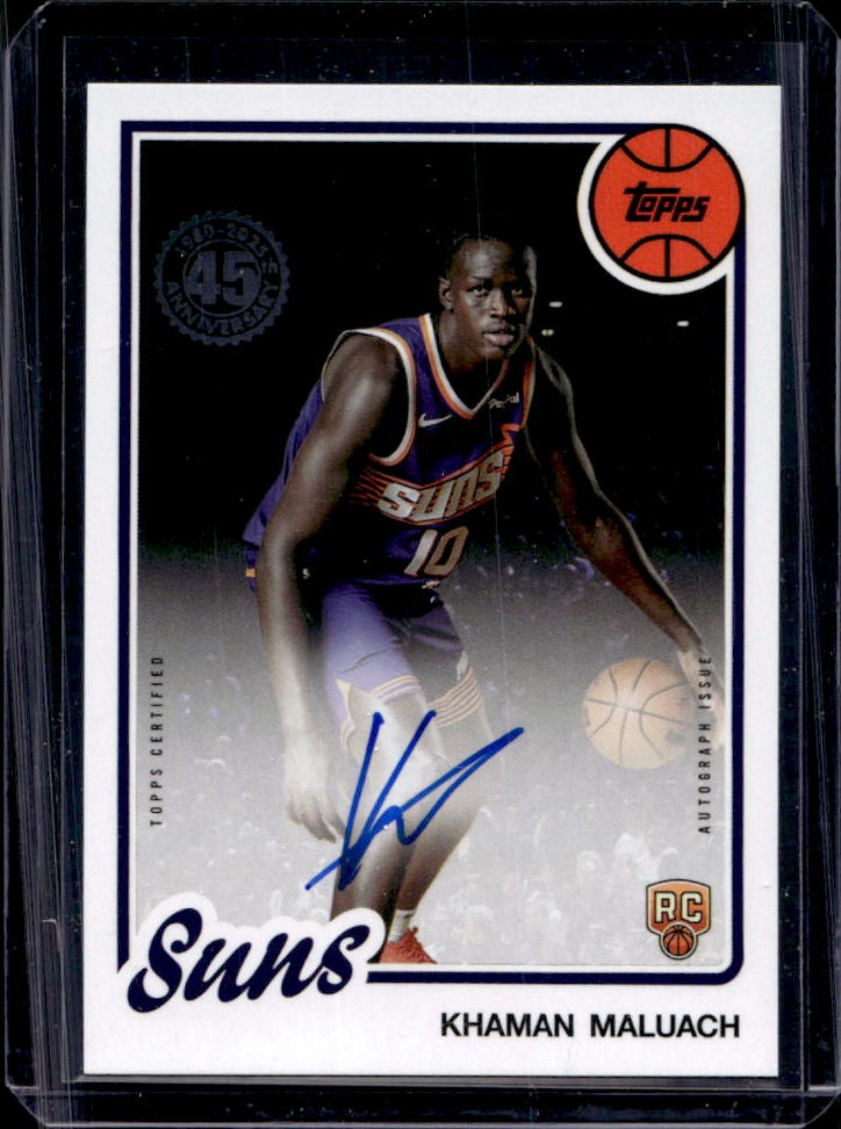 2025-26 Topps Khaman Maluach 1980-81 Rookie Auto RC Rookie #80B2R-KM Suns