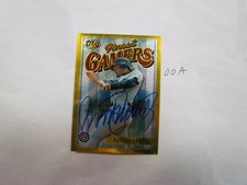 1996 Topps Finest Gamers Ryne Sandberg Autographed Signed Baseball Card 