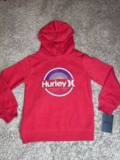 NWT Boy's HURLEY Red Size 6 Fleece Lined Hoodie Sweatshirt MSRP 36.00
