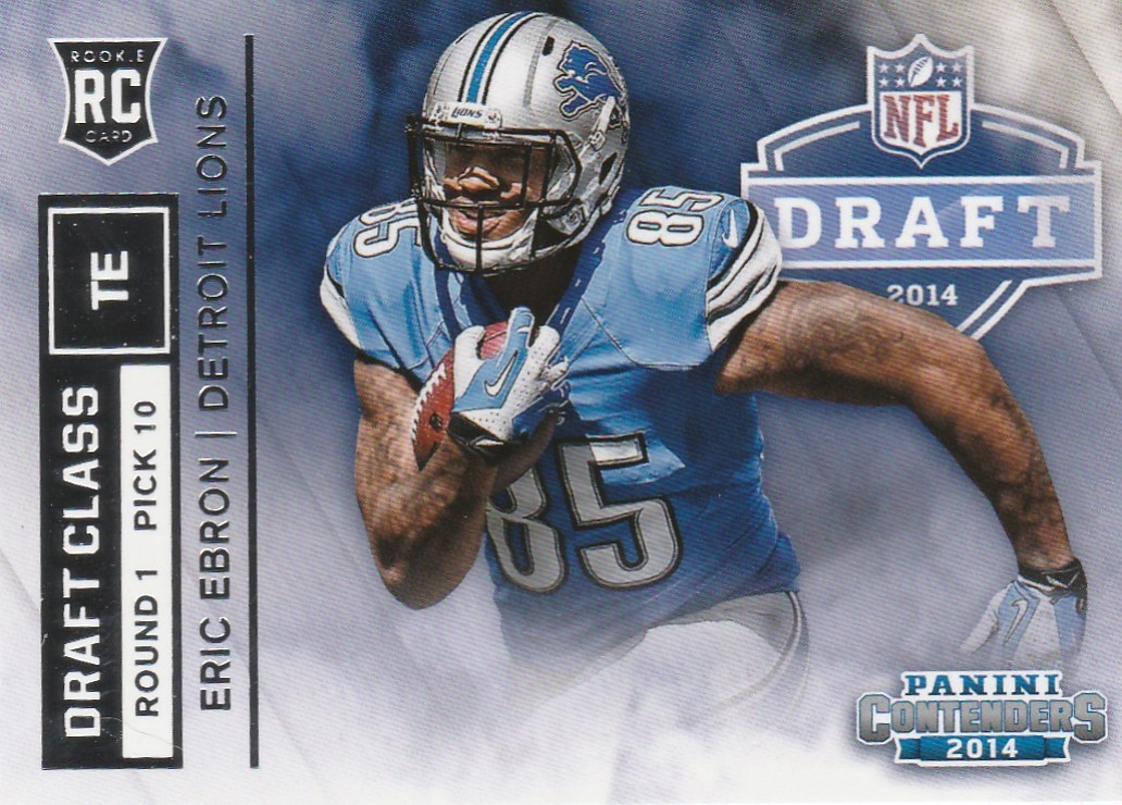 2014 PLAYOFF CONTENDERS ERIC EBRON TE LIONS ROOKIE DRAFT CLASS #RDA-14