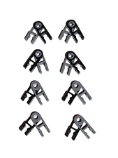 8 Rare K'NEX Hinges Black Gray Clips 8 Pairs (16 Pieces) Replacement Parts KNEX
