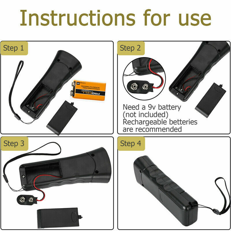 Dog Anti-Bark Deterrent Aggressive Ultrasonic Pet Repeller Barking Stop ...
