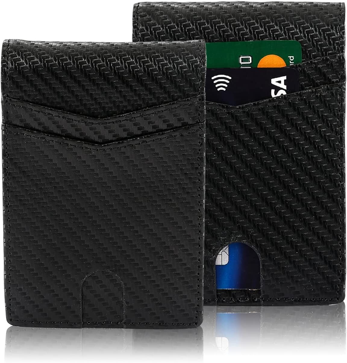 Slim RFID Blocking Wallet for Men with Money Clip  -image