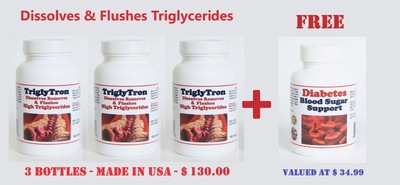 TRIGLYCERIDES REMOVER & FLUSHER - LOWER YOUR TRIGLYCERIDES & SUGAR  540 Capsules