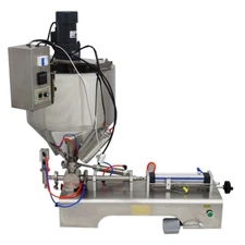  New One Nozzle 5-50ml Sauce Honey Paste Liquid Heating Stirring Filling Machine