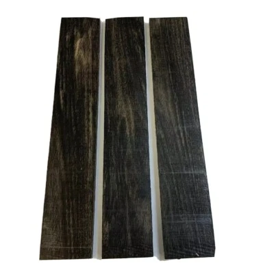 EXOTIC WOOD ZONE 3 Pcs, Gaboon Ebony Thin Stock 16x 1-1/2x 1/8 Woodturning Blank- Free Shipping