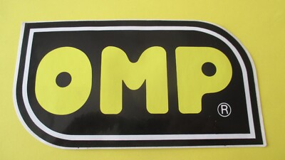 Autocollant  VINTAGE, OMP RACING, KARTING, RALLYE accessoires ( 19 cm / 10 cm )