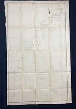 Antique 1879 Mississippi River Chart Of Survey Map Memphis Tennessee & South
