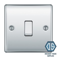 BG Nexus Polished Chrome Light Switch NPC12 NPC42 NPC43 NPC44 2 Way 1 2 3 4 Gang