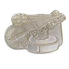 Bluegrass Belt Buckle Vintage Music Banjo Fiddle Solid Pewter