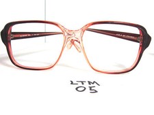 Vtg 1980s World of Frames Eyeglasses Albany Dark Brown Fade Suble Red LTM-05 