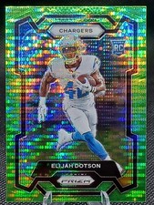 2023 Panini Prizm Elijah Dotson RC Rookie Card Neon Green Pulsar Prizm #352. rookie card picture