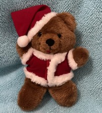 1984 VTG DAKIN CHRISTMAS SANTA TEDDY BEAR Plush Stuffed Animal Toy Approx 10  