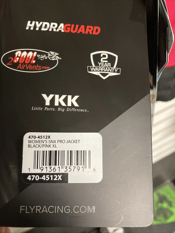 Chaqueta Fly Racing Snx Pro rosa para mujer XL 470-4512X Foto 2 de 4