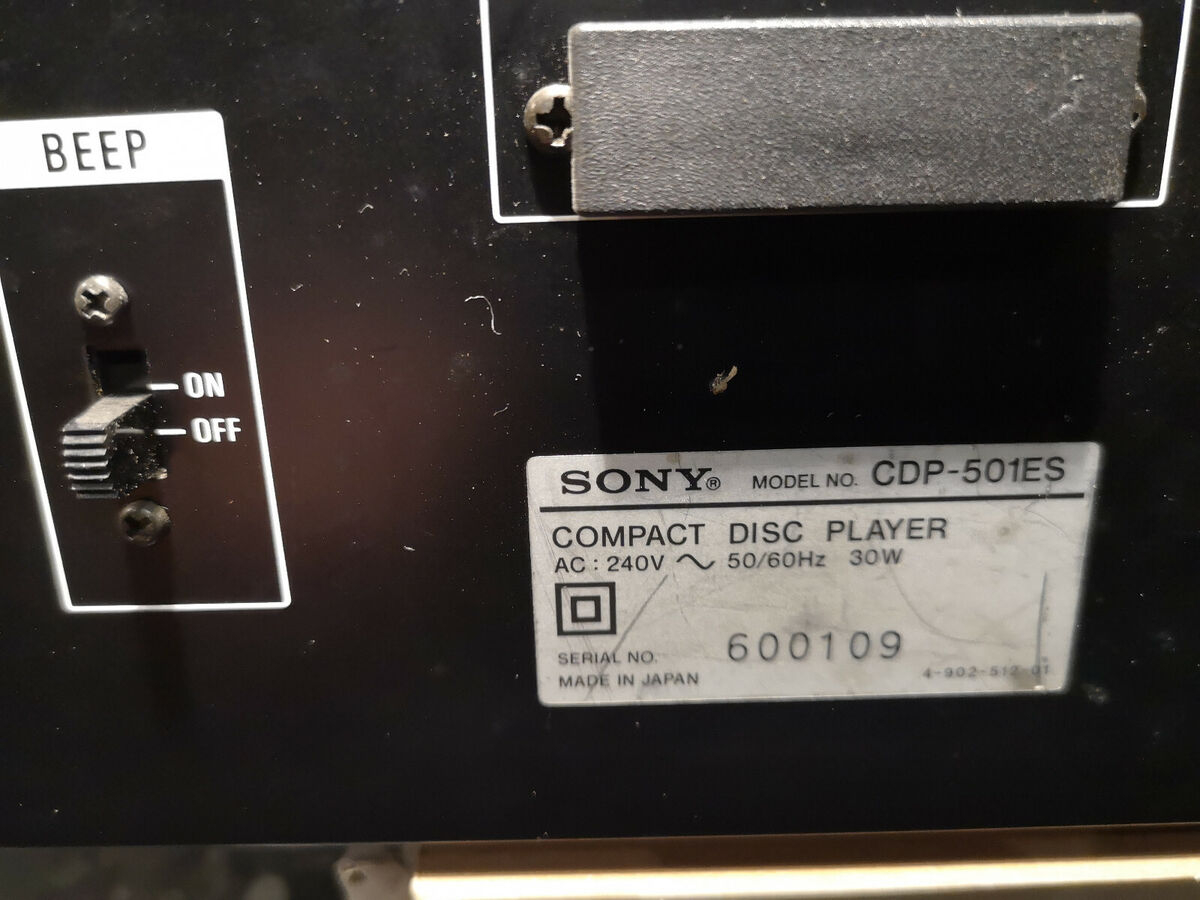 Sony CDP 501ES (Elevated Series) High-end Compact Disc Sony CDP 501ES (Elevated Series) High-end Compact Disc