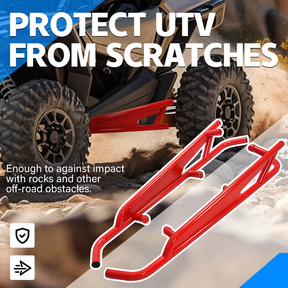 Side Nerf Bars Rock Slider 2-Seater Tree Kicker For Can Am Maverick X3 2017-2024 Foto 4 de 4