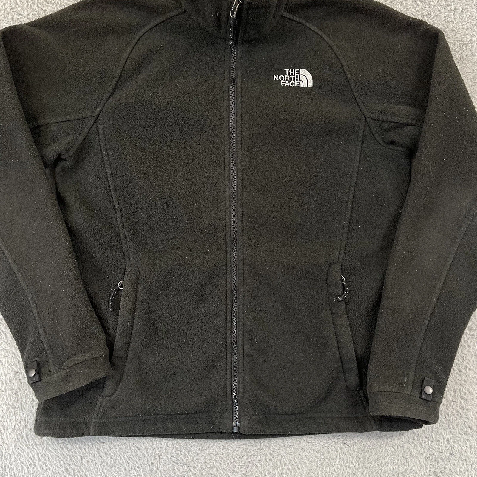north-face zip fleece pockets ski snow active outdoor jacket