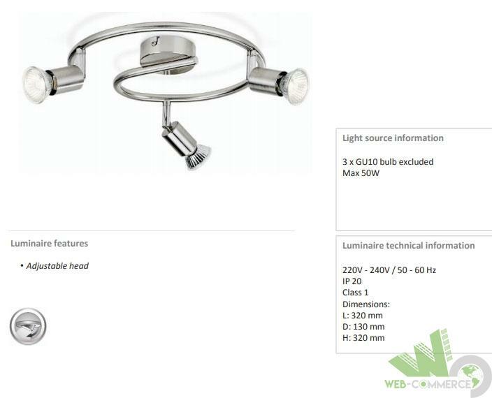 PHILIPS LAMPADA LIMBALI 3 FARETTI GU10 &ndash; Ferramenta Giudici