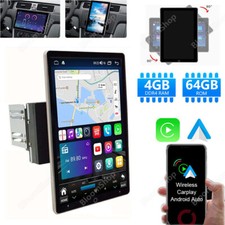4 64G 2DIN Android 15 Rotatable Car Stereo Radio GPS Wifi 10.1'' Touch Screen