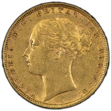1884 Great Britain Sovereign Gold Coin