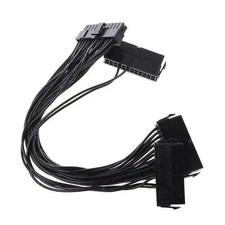 24Pin 20+4Pin Triple PSU ATX Power Supply Adapter Cable 18AWG Wire For Mining