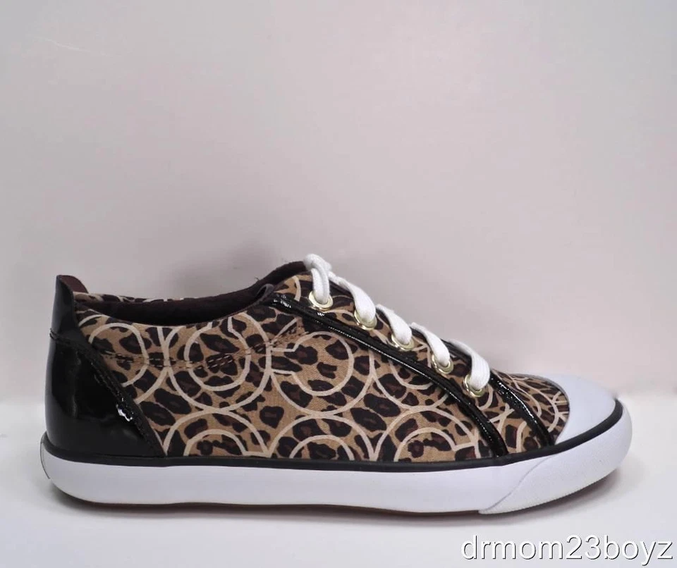 Nuevo Nuevo en Caja Zapatillas Coach Barrett Madison Ocelote Leopardo Estampado Animal Caqui Marrón 6 Foto 2 de 4