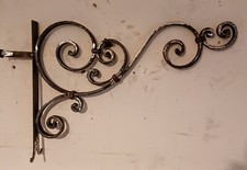 Reggimensola supporto x lanterna in ferro pieno forgiato e battuto a mano 