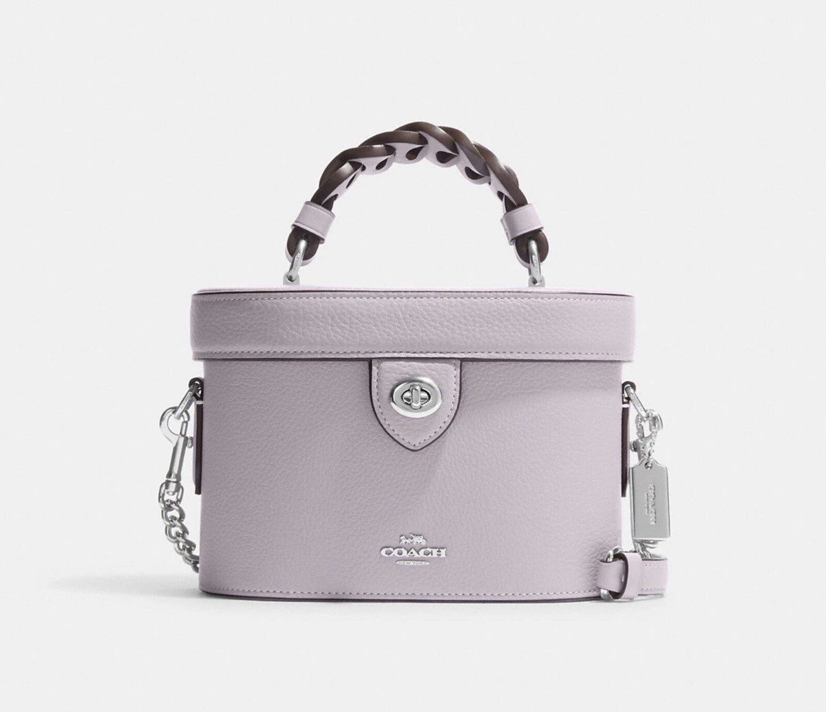 Coach CJ612 Kay Mist Light Purple Leather Crossbody Bag GB43o2 for