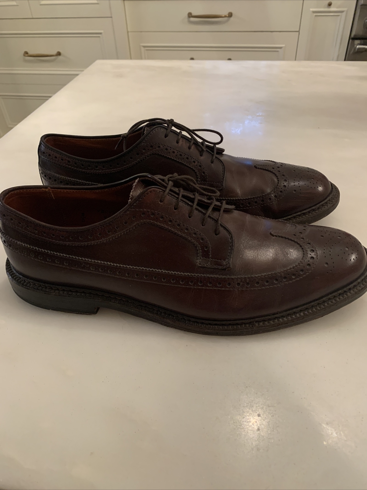 Used Alden x J Crew Longwing Bluchers brown Shoes Men’s Size 11.5