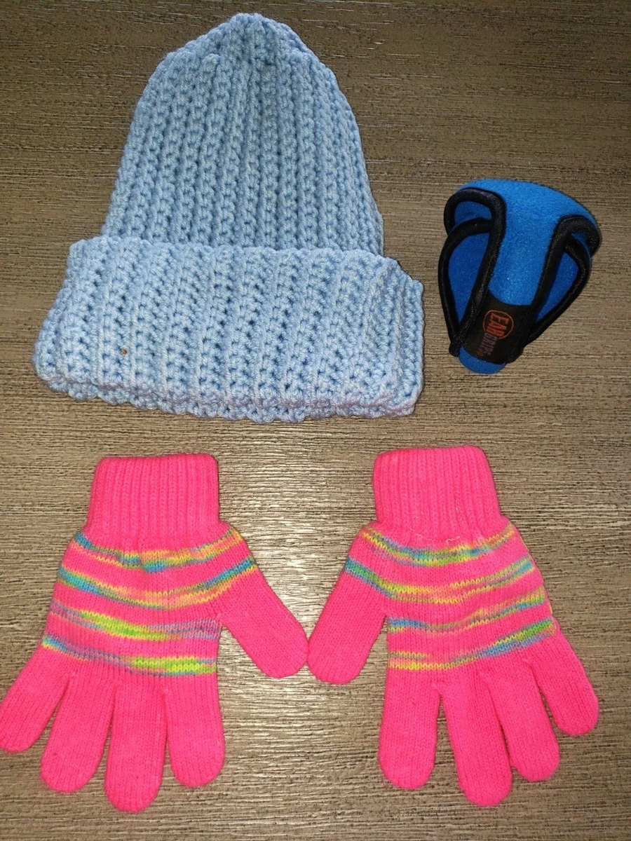 Pink winter best sale hat and gloves