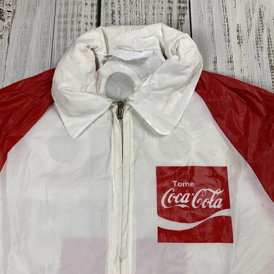 CHAQUETA DE COLECCIÓN AÑOS 70 TOME COCA COLA VINILO ROJO BLANCO CREMALLERA CHAQUETA PUBLICIDAD COCA M Foto 2 de 4