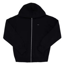 SUPREME CONTRAST ZIP UP HOODED SWEATSHIRT SS18 - Sz M Black Jacket Hoodie Street