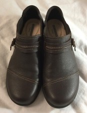 CLARK  S COLLECTION 8M Brown Soft Cushion Slip on Cheyn Madi Leather Loafer/Shoe