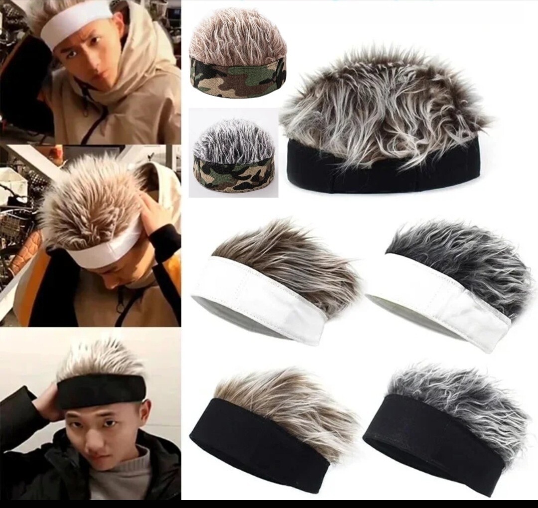 Wig Divertidos Peluca Estilo Gorro Bandana Disfraz Cosplay Manga Tupé Divertido