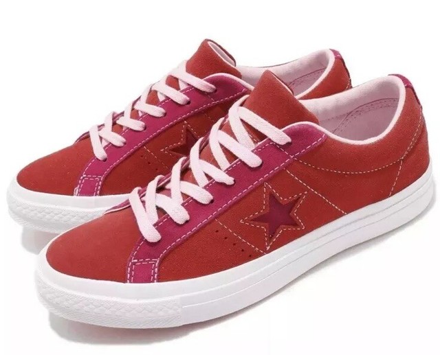 converse one star red pink