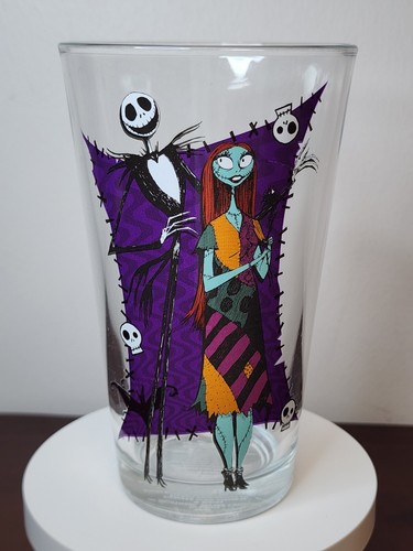 Disney Nightmare Before Christmas Jack & Sally Skellington Tazza Pinta Vetro *Leggi - Foto 7 di 13