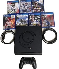 ps4 console used with games and Controller