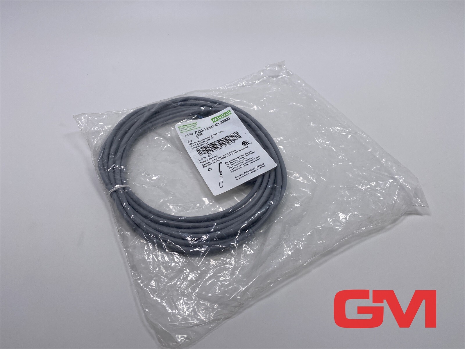 Murrelektronik Jack with Cable M12 Bu. 90° A-kod. 4P 7000-12341-2140500 Female