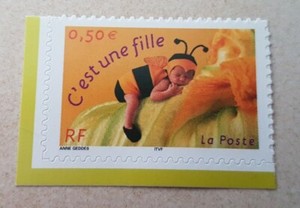 Timbre France Autoadhesif N 40 Neuf Bebe Abeille C Est Une Fille Ebay