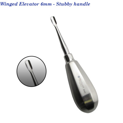 Set Di 2 Elevatori Alati 6 Mm – Strumenti Estrazione Radici Dentali (TK PLUS, Acciaio Inox) - Foto 2