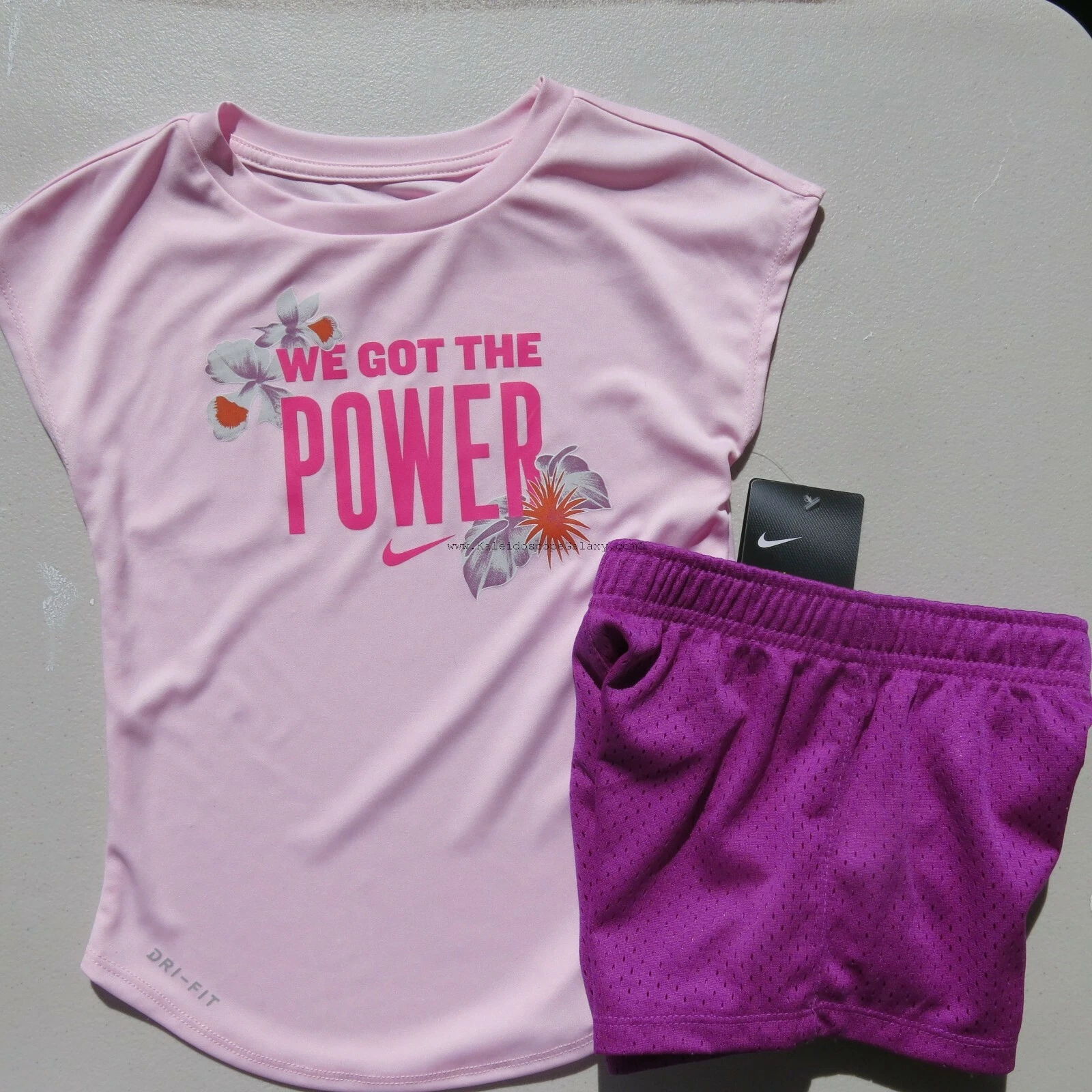 Nike Girls Size 4 Summer Mesh Shorts & Top NEW Purple