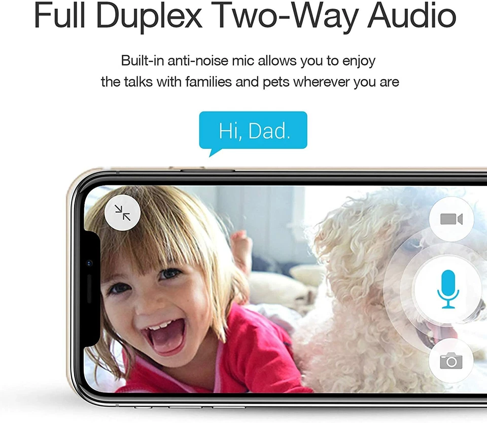 Zmodo 1080p 4pack Mini WiFi Camera, Two-Way Audio, Video Baby Monitor(Renew) - Image 4 of 4