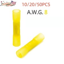 10/20/50PCS Heat Shrink Butt Splice Wire Connector Terminals 8 AWG Gauge