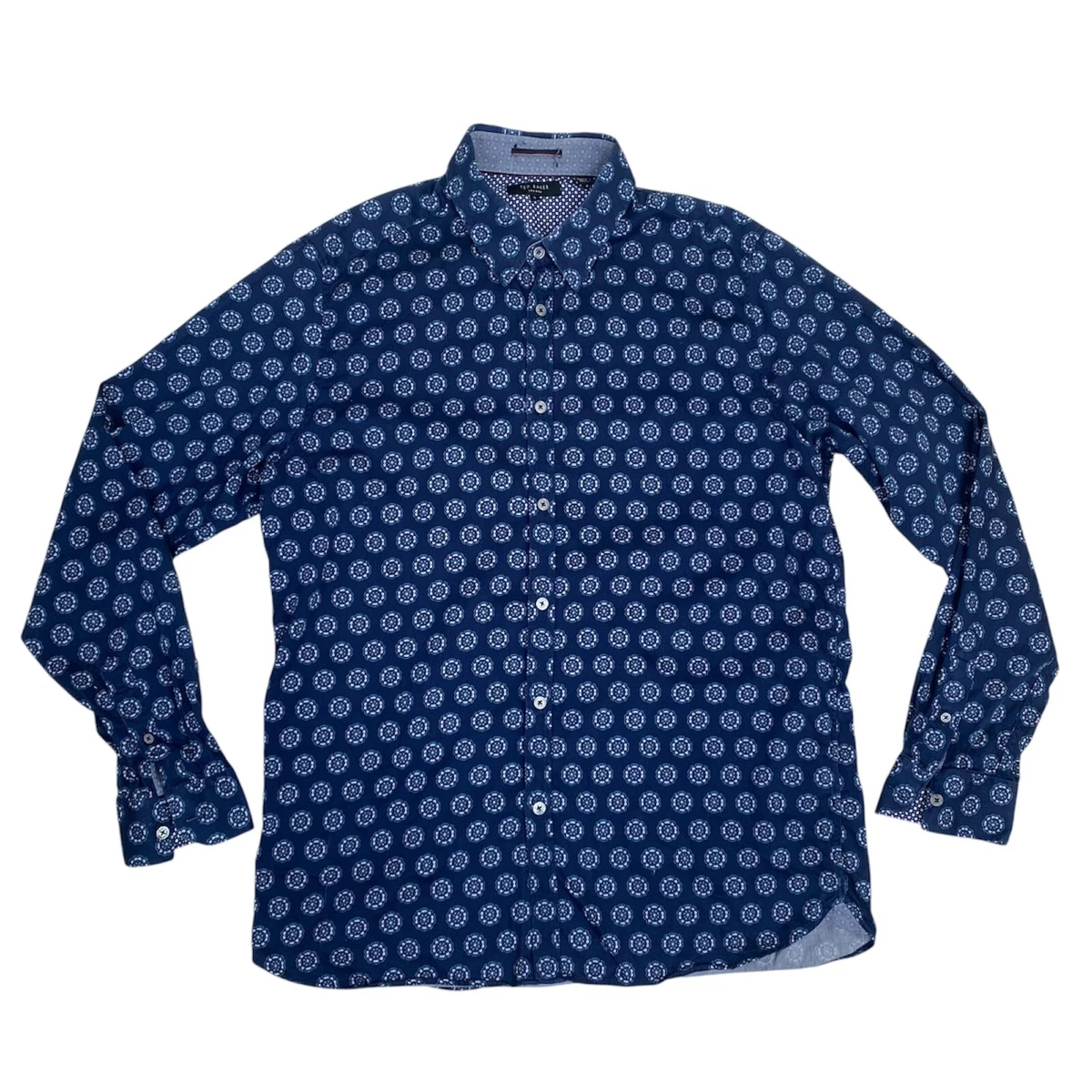 Chemise à carreaux en velours côtelé bleu jaune vintage années 90 denim homme taille M/L - France