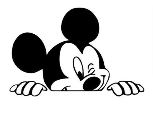 Mickey Peeking Sticker Car Weatherproof vinyl Funny Disney Funny Cute Window - Picture 1 of 1
