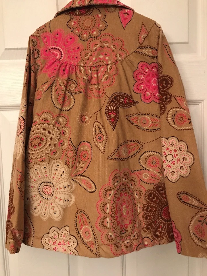 Casaco de veludo Gap Kids feminino tamanho médio 8 rosa e marrom  - Imagem 4 de 4