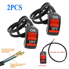 2pc Kill ON-OFF Latching Switch Scooter ATV Dirt Bike 7/8" Handlebar Switch Moto